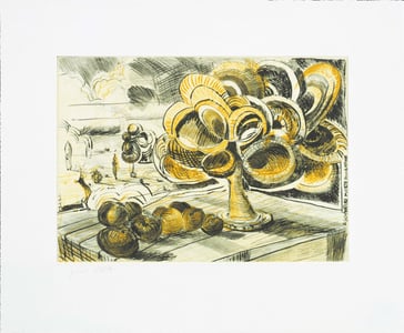 2004 Blumenstilleben mit Früchten-1855er Monument (Die Klassifizierung des Monsieur Courbet)