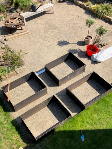 dieartigeGARTEN // Ausrichten der Hochbeete