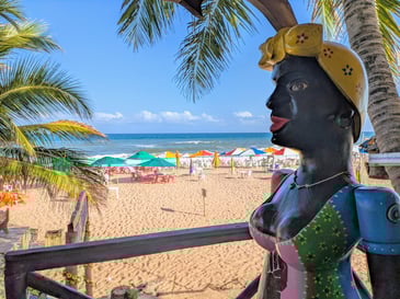 インバサイの海の家からの眺め