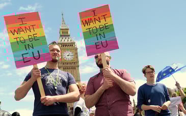 反Brexitデモをするロンドン市民たち。彼らの活動むなしくBrexitは成立した。CC BY-NC 2.0 Alisdare Hickson