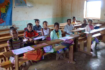 マダガスカルの子どもたち。どこか懐かしいアジア系の顔立ちだ。