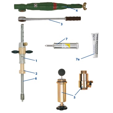 Druckluftmotore, Antriebe, Anbohrmotore, Anbohrmaschinen, Bohrmaschinen, Anbohrgeräte, Anbohrständer, Perfekt 3, Gasleitungen anbohren, Wasserleitungen anbohren, Fräser, Zentrierbohrer, Lochfräser, Sägekranzfräser