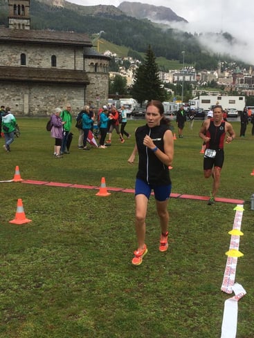 Nicole Klingler kurz vor dem Zieleinlauf 