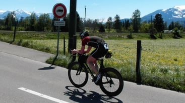 Daniel Gassner auf der 17Km langen Radstrecke 