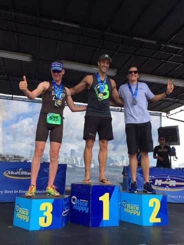 3. Rang für Daniel Gassner in der Kat. M40-44 beim Sprint Triathlon in Miami 