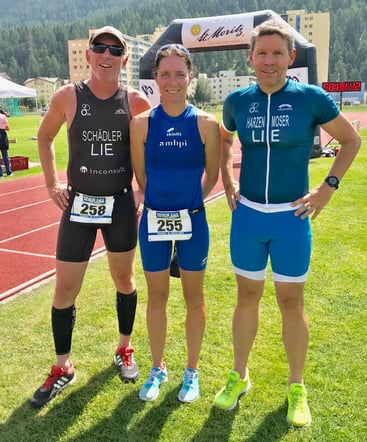 Tolle Leistungen unserer Athleten - vlnr Philip Schädler, Nicole Klingler, Christian Harzenmoser