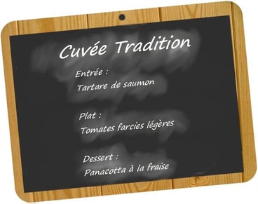Accords mets et vins cuvée Tradition