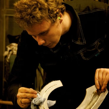 Johannes Ehnert bei der Arbeit