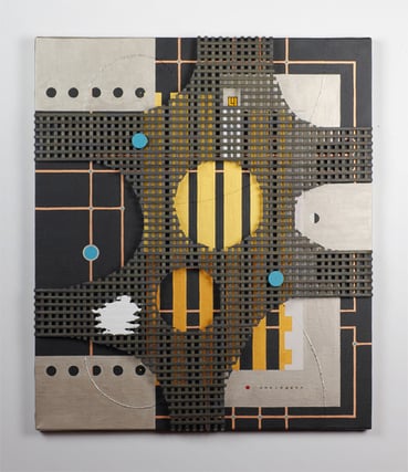 JAPANESE SECRET - SUKIYA 3   455mm×530mm  F10  Acrylic, bamboo, wood, plaster   2014