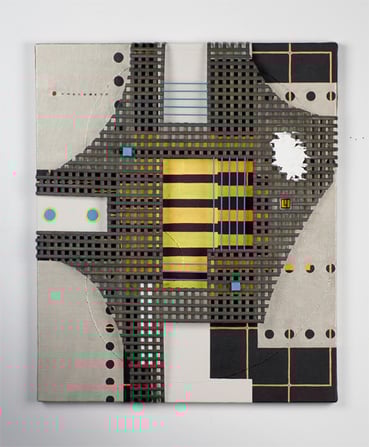 JAPANESE SECRET - SUKIYA 4   380mm×455mm  F8  Acrylic, bamboo, wood, plaster   2014