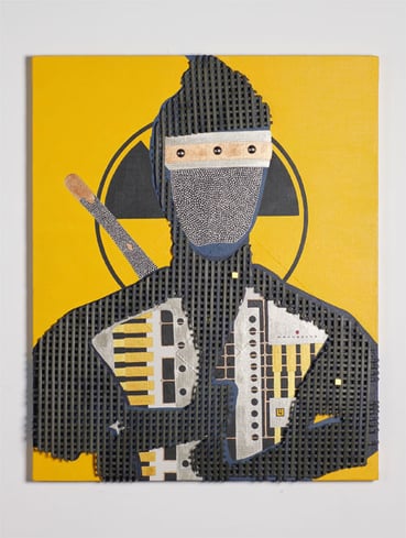 JAPANESE SECRET - PRIDE 1   530mm×652mm  F15  Acrylic, bamboo, wood, rivet  2014 