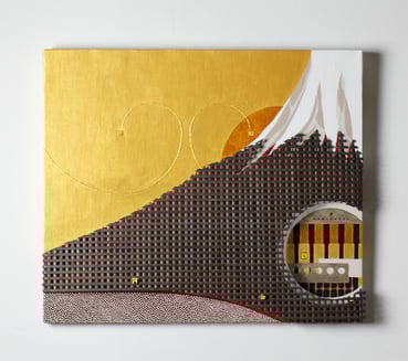 JAPANESE SECRET - PRIDE 2  530mm×455mm  F10  Acrylic, bamboo, wood  2013 