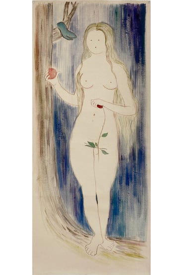 飯田 美穂「untitled #2（りんごを持つ女、Re: Cranach)