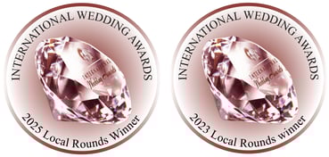 International Wedding Award 2025 – Local Round Winner in 4 Kategorien: Wedding Toastmaster, Wedding Planner, Music & Entertainment, Master of Ceremonies (Artjom Parhomenko)