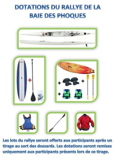 De nombreux lots à gagner pour les participants / Rallye de la Baie des Phoques 2014