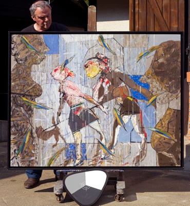 Michel gemignani dans son atelier