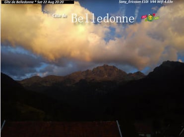 Webcam : vue du Ferrouillet à partir du Gite de Belledonne