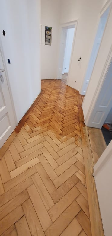 Renovierter Holzfußboden