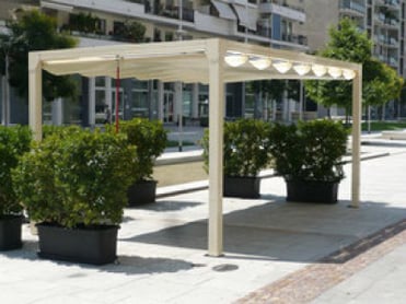 Pergola autoportée ou adossée avec toile grenoble