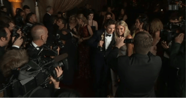 Das Medieninteresse ist gross – im Bild der Oscarpreisträger Eddie Redmayne. Bild: SRF