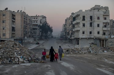 Geisterstadt in Syrien. | Bild: Keystone