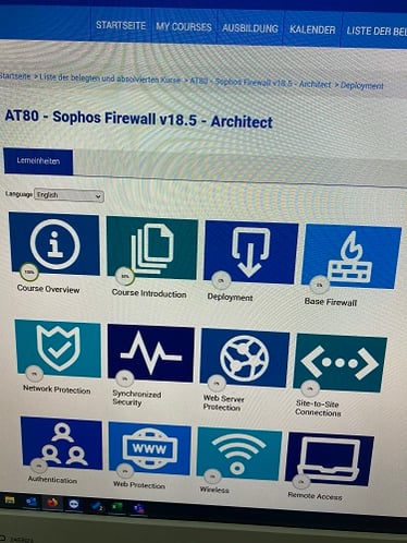 Ein Foto der Schulungsinhalte und der Bearbeitungsstand