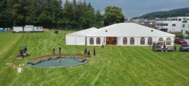 Aargauischer Musiktag Rohrdorf, 5. Juni 2024, Aufbau