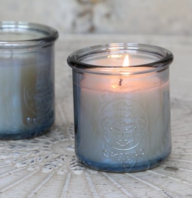 duftkerze im glas weihnachtsduft