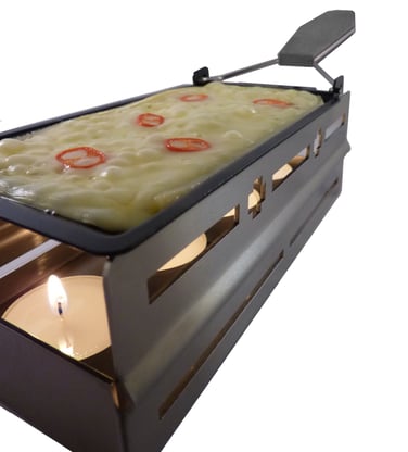 Kerzen-Raclette, Kerzen Raclette, Raclette, Raclette mit Teelichter, Raclette mit Rechaudkerzen