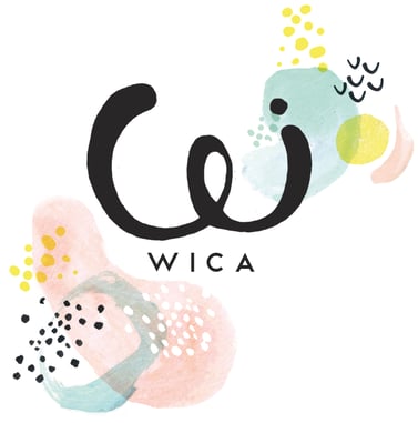 logotype wika, couleurs pastelle, aquarelle, evanescence, douceur, identité visuelle