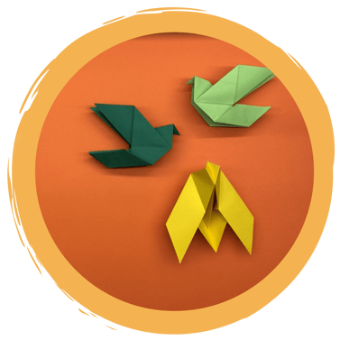 Origami-Vögel