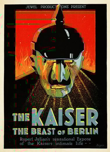 The Kaiser war propaganda poster
