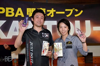 男子優勝・高野智央&女子優勝・河原千尋