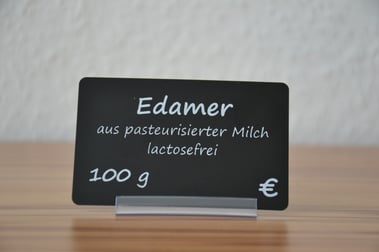 Liegehalter für Preisschilder, z. B. Käsetheke