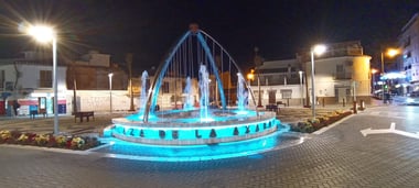 fuente ornamental control dmx iluminación rgb