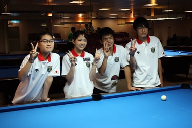 『アジアジュニア』に出場した日本の4選手。左から奥田、平口、神箸、佐々木　※写真提供：NBA（以下同）