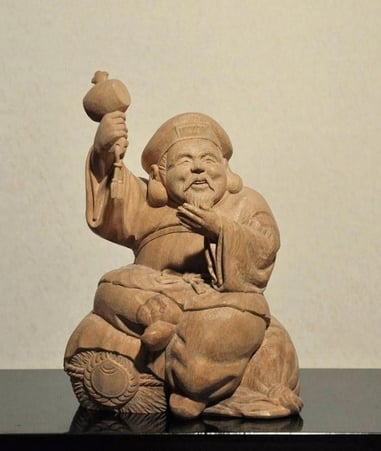 木彫り　大黒天