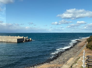 海が綺麗なんで、ここでもパチリ！