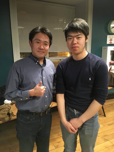 VIAのエグゼクティブ・ディレクターの石田一統さんと心斎橋英語塾 Welliesから参加した池本一樹さん　スタンフォード大学にて