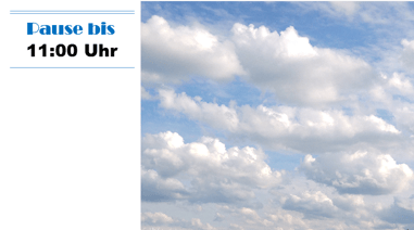 Bild von der Pausefolie, eine Textbox zum Eintragen der Uhrzeit und eine Schaltfläche mit Bild