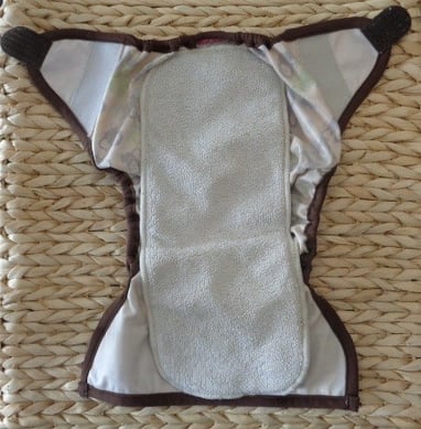 culotte de protection pour couches lavables en PUL imperméable Blueberry et son insert posé