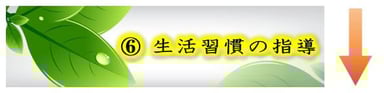 相談の流れ　⑥生活習慣の指導