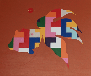 CREATIVE DNA 4   530mm*455mm  F10   2024  acrylic on canvas, wood