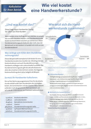 Handwerk, Kosten, Meschede, Metallbau, Anlagenbau, Stundenlohn, Gehalt