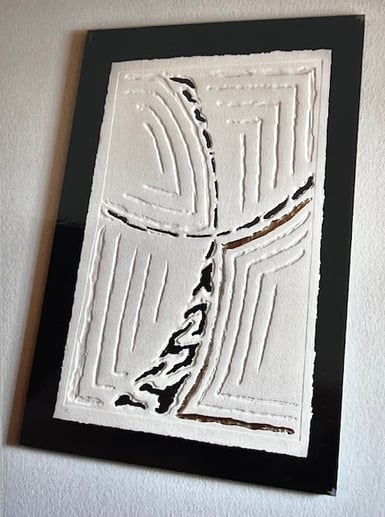 Prägedruck auf Büttenpapier 