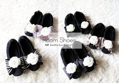 LoveRibbon ラブリボン 　ルームシューズ　 リボン制作 クラフト リボン教室