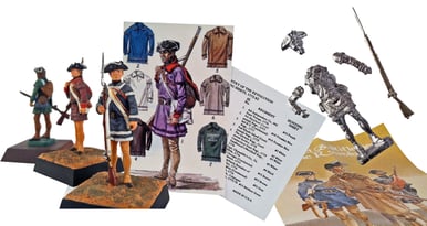 54mm kits shown unassembled with painting guide and also shown assembled and painted 