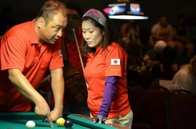 コーチングタイム。左が青山さん