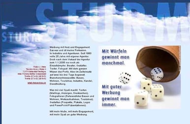 Werbefachmann mit Ideen und Allround-Erfahrung. Foto. Text. Marketing.