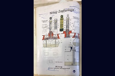 Die dem Bauantrag beigefügten Unterlagen der "Nitag" zur Funktionsweise der Zapfanlage. 